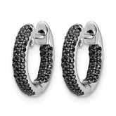 14k White Gold 3/8 carat Lab Grown Diamond VS/SI+ G+ Complete Hinged Hoop Earrings